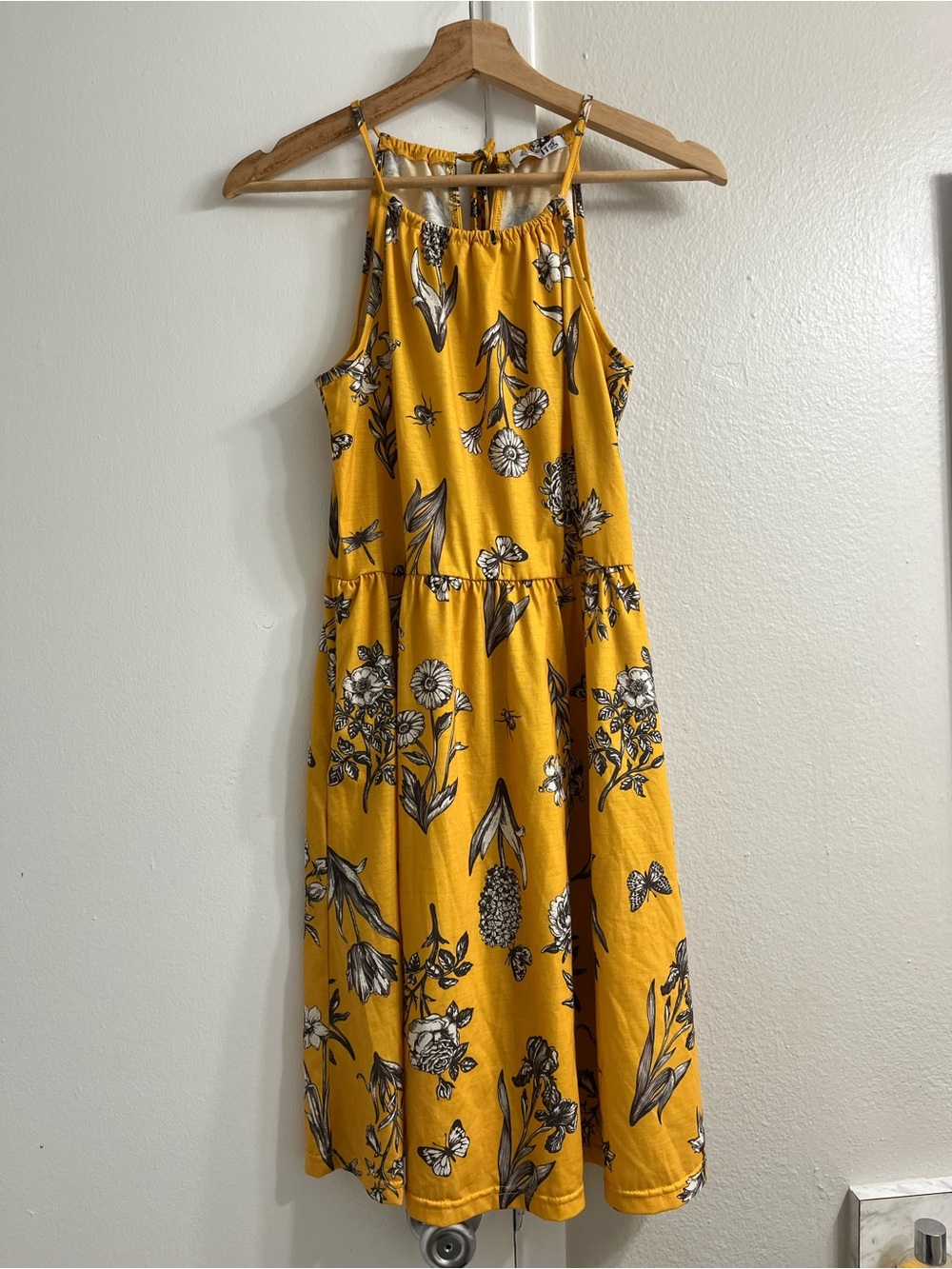 Lily Yellow Floral Midi Dress